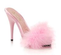 Fabulicious Poise-501f, Sandali con Plateau Donna, B Raso Rosa Pelliccia Marabù B Rosa, 43 EU