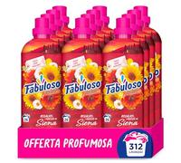 Fabuloso Ammorbidente Concentrato Profumi di Siena, 12x585ml | Ammorbidente per lavatrice, Fragranza attivata dal movimento, Rende il bucato morbido per settimane, Per 312 lavaggi