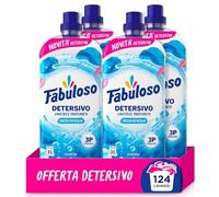 Fabuloso Detersivo Lavatrice per Bucato Fresco Risveglio 4x1.25L, Pulisce, Rinfresca con un Profumo Favoloso, Protegge i Capi mantenendo la morbidezza delle fibre, Con Tecnologia 3P