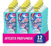 Fabuloso Detersivo Pavimenti Fiori di Loto1250ml, Detergente Multiuso - 12 pezzi
