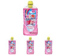 Fabuloso Detersivo Pavimenti Freschezza di Rosa 950ml | Detergente Multiuso | 100% Pulizia Istantanea | Profumo per 24 ore | Formula Biodegradabile al 98% | 99% Ingredienti di Origine Naturale