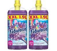 Fabuloso Detersivo Pavimenti Lavanda 1,9L | Detergente Multiuso | 100% Pulizia Istantanea | Profumo per 24 ore | Formula Biodegradabile al 98% | 99% Ingredienti di Origine Naturale (Confezione da 2)
