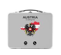 Fabulous Austria Is Calling Me Flag Vienna Culture - Contenitore per snack e panini in alluminio rigido in stile retrò stampato in Francia