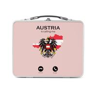Fabulous Austria Is Calling Me Flag Vienna Culture - Contenitore per snack e panini in alluminio rigido in stile retrò stampato in Francia