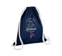 Fabulous Borsa da Palestra in Cotone Blu La migliore Ballerina del mondo Ballerina Danza Passione Arte Musica Classica 12 Litri, blu, Taglia unica