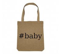 Fabulous Borsa Shopping Tote Bag Aspetto Lino - Hashtag Baby Internet Meme Social Media - Borsa da spesa in tela spessa 360 g, beige naturale, borsa da spalla resistente stampata in Francia