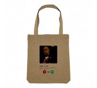 Fabulous Borsa Shopping Tote Bag Aspetto Lino - Vito Corleone Padrino Mafia Rete Sociale Incontro Amore - Borsa da spesa spessa 360 g Beige Naturale Borsa con spalla solida stampata in Francia