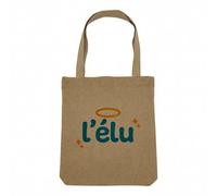 Fabulous Borsa Shopping Tote Bag Effetto Lino - L'eletto Re Angelo Dio - Borsa da spesa spessa in tela 360 g beige naturale, borsa a spalla solida stampata in Francia
