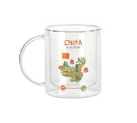 Fabulous China Is Calling Me Culture Beijing Asia - Tazza da caffè e The Isotherme 330 ml, effetto sospeso anti-bruciore, stampa in Francia