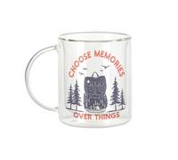 Fabulous Choose Memories Over Things Camping Backpacker - Tazza da caffè e The Isotherme 330 ml, effetto sospeso anti-bruciore, stampa in Francia