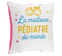 Fabulous Cuscino in peluche rosa - Il miglior pediatra del mondo dottore medico ospitale, 40 x 40 cm - tocco di peluche, federa e cuscino inclusi