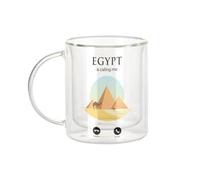 Fabulous Egypt Is Calling Me Pyramid Desert - Tazza da caffè e The Isotherme 330 ml, effetto sospeso anti-bruciore, stampa in Francia