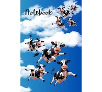 Fabulous Flying Cow Notebook. A5/6"x9"/150 Lined Pages/Paperback. Farming Notebooks. Friesian Cow Notebook for Cow Lover's. Farming Gifts.