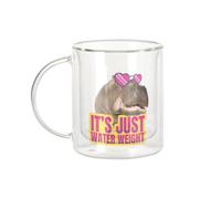 Fabulous It's Just Water Weight Collage Vintage Illustration Art Humour Parodie Meme - Tazza da caffè e The Isothererme 330 ml effetto sospeso anti-bruciore, stampa in Francia