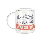 Fabulous J'Peux Pas J'ai GR10 Escursionismo Francia Pirenei Montagna - Tazza da caffè e The Isotherme 330 ml effetto appeso anti-bruciore stampa in Francia