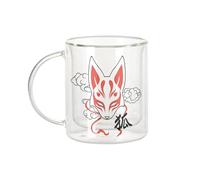 Fabulous Kitsune Volpe Giappone Asia Culture Manga - Tazza da caffè e The Isotherme 330 ml, effetto sospeso anti-bruciore, stampa in Francia