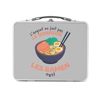 Fabulous Lunch Box in metallo argentato per panini e snack - Ramen - L'argento non fa la felicità Giappone - Contenitore per assaggiare in alluminio, ciotola rigida, stile retrò stampata in Francia