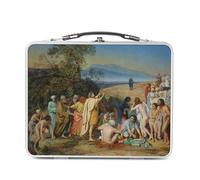 Fabulous Lunch Box in metallo argentato per sandwich e snack - Aleksander Ivanov L Aspetto di Cristo Pittura - Scatola da gustare in alluminio ciotola rigida stile retrò stampata in Francia