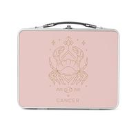 Fabulous Lunch Box in metallo argentato per sandwich e snack - Cancro Segno Astrologia Bohemian Zodiac Astres Constellation - Scatola da gustare in alluminio ciotola rigida stile retrò stampata in