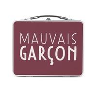 Fabulous Lunch Box in metallo argentato per sandwich e snack - Cattivo ragazzo umorismo Francia uomo - Scatola da gustare in alluminio ciotola rigida in stile retrò stampata in Francia