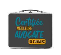 Fabulous Lunch Box in metallo argentato per sandwich e snack, certificato miglior avvocato dell'universo, legge giustizia avvocato tribunale, scatola da gustare in alluminio, ciotola rigida, stile