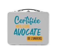 Fabulous Lunch Box in metallo argentato per sandwich e snack, certificato miglior avvocato dell'universo, legge giustizia avvocato tribunale, scatola da gustare in alluminio, ciotola rigida, stile