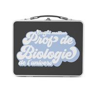 Fabulous Lunch Box in metallo argentato per sandwich e snack, certificato miglior insegnante di biologia dell'universo, scatola da gustare in alluminio, ciotola rigida, stile retrò, stampata in