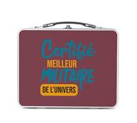 Fabulous Lunch Box in metallo argentato per sandwich e snack, certificato miglior militare dell'universo Armee de Terre Soldat, contenitore per gustare in alluminio, ciotola rigida, stile retrò