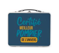 Fabulous Lunch Box in metallo argentato per sandwich e snack, certificato miglior vigile del fuoco dell'universo Heros Fuoco Volontaire Emergence - Scatola da gustare in alluminio, ciotola rigida