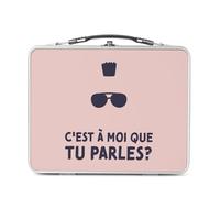 Fabulous Lunch Box in metallo argentato per sandwich e snack - È con me che stai parlando? Taxi Driver Film - Contenitore per gustare in alluminio, ciotola rigida, stile retrò, stampato in Francia