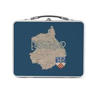 Fabulous Lunch Box in metallo argentato per sandwich e snack - Eure et Loir 28 Dipartimento Chartres Carte Ancienne - Scatola da gustare in alluminio, ciotola rigida, stile retrò, stampata in Francia