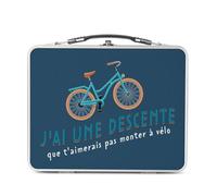 Fabulous Lunch Box in metallo argentato per sandwich e snack - Ho una discesa che non ti piacerebbe salire in bicicletta Alcool - Scatola da gustare in alluminio ciotola rigida stile retrò stampata in