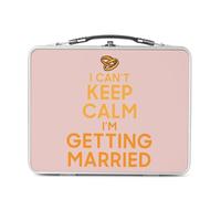 Fabulous Lunch Box in metallo argentato per sandwich e snack - I Can't Keep Calm I'm Getting Married Parodie England Matrimonio - Scatola da gustare in alluminio ciotola rigida stile retrò stampata in