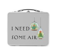 Fabulous Lunch Box in metallo argentato per sandwich e snack - I need some Air Plants Air Plant Gardening Tillandsia - Scatola da gustare in alluminio, ciotola rigida, stile retrò, stampata in Francia