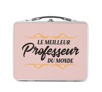 Fabulous Lunch Box in metallo argentato per sandwich e snack - Il miglior insegnante del mondo Lycee College Prof Insegnante - Scatola da gustare in alluminio ciotola rigida in stile retrò stampata in