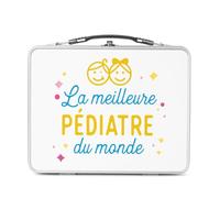 Fabulous Lunch Box in metallo argentato per sandwich e snack, il miglior pediatra del mondo dottore medico ospitale, contenitore per gustare in alluminio, ciotola rigida, stile retrò, stampato in