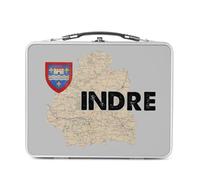 Fabulous Lunch Box in metallo argentato per sandwich e snack - Indre 36 Dipartimento Cheateauroux Cartolina antica rara - Scatola da gustare in alluminio ciotola rigida stile retrò stampata in Francia