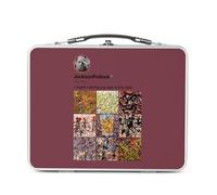 Fabulous Lunch Box in metallo argentato per sandwich e snack, Jackson Pollock Social Network, pittura pittore, scatola da gustare in alluminio, ciotola rigida, stile retrò, stampata in Francia