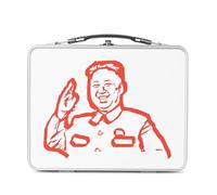 Fabulous Lunch Box in metallo argentato per sandwich e snack - Kim Jong Un Dittatore Coree del Nord Comunista - Scatola da gustare in alluminio, ciotola rigida, stile retrò, stampata in Francia