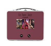 Fabulous Lunch Box in metallo argentato per sandwich e snack - Le Free Jazz M'Appelle Musique Passion - Scatola da gustare in alluminio, ciotola rigida, stile retrò, stampata in Francia