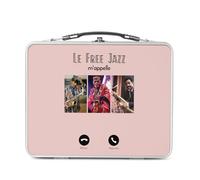 Fabulous Lunch Box in metallo argentato per sandwich e snack - Le Free Jazz M'Appelle Musique Passion - Scatola da gustare in alluminio, ciotola rigida, stile retrò, stampata in Francia
