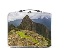 Fabulous Lunch Box in metallo argentato per sandwich e snack - Machu Picchu Unesco Patrimonio Mondiale Peru Incas - Scatola da gustare in alluminio ciotola rigida in stile retrò stampata in Francia