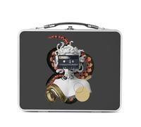 Fabulous Lunch Box in metallo argentato per sandwich e snack - Medusa Cassette Collage Art Surrealismo Mitologia - Scatola da gustare in alluminio ciotola rigida stile retrò stampata in Francia