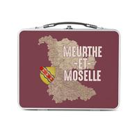 Fabulous Lunch Box in metallo argentato per sandwich e snack - Meurthe et Moselle 54 Dipartimento Nancy - Scatola da gustare in alluminio, ciotola rigida, stile retrò, stampata in Francia