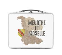 Fabulous Lunch Box in metallo argentato per sandwich e snack - Meurthe et Moselle 54 Dipartimento Nancy - Scatola da gustare in alluminio, ciotola rigida, stile retrò, stampata in Francia