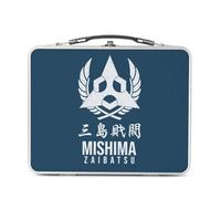 Fabulous Lunch Box in metallo argentato per sandwich e snack - Mishima Zaibatsu Geek Videogiochi Combat - Contenitore per gustare in alluminio, ciotola rigida, stile retrò, stampato in Francia