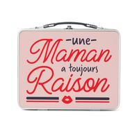 Fabulous Lunch Box in metallo argentato per sandwich e snack - una mamma a sempre ragione Espressione umorismo madre - Scatola da gustare in alluminio ciotola rigida stile retrò stampata in Francia