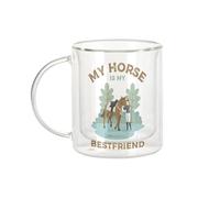 Fabulous My Horse is My Bestfriend Horseback riding - Tazza da caffè e The Isotherme 330 ml, effetto sospeso anti-bruciore, stampa in Francia