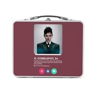 Fabulous Oswald Cobblepot Pinguino Rete Social Drague - Scatola da gustare in alluminio, ciotola rigida in stile retrò stampata in Francia