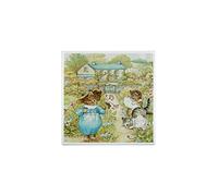 Fabulous Piastrella in ceramica decorativa 10,8 x 10,8 cm - Tom Kitten e i suoi amici gattino illustrazione bambino Beatrice Potter